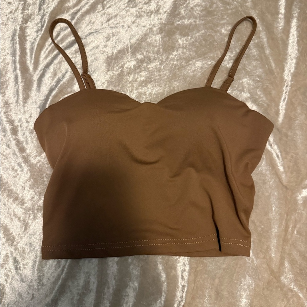 Padded cropped tank top
